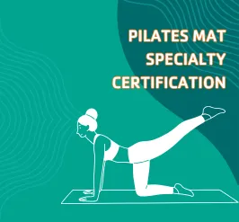 a woman stretching on a yoga mat.