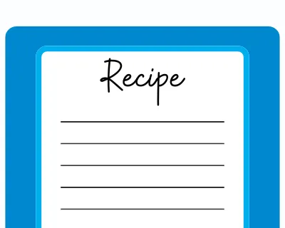 a recipe card. 