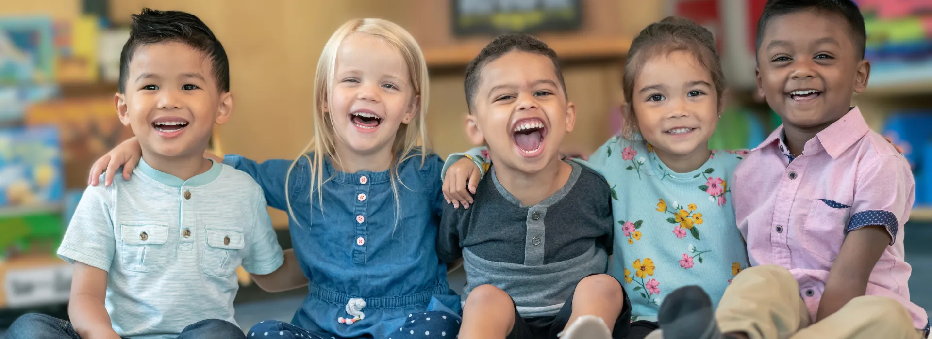 Children laughing