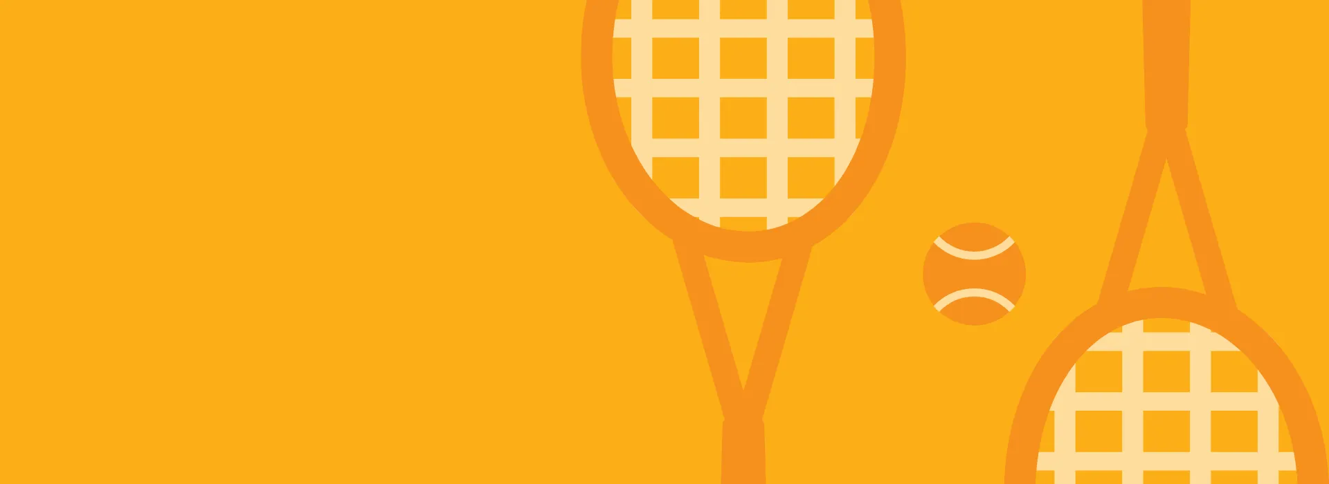 Yellow tennis racquets and ball.
